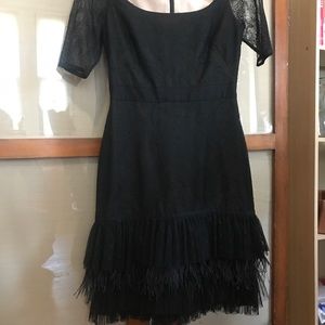 Marchesa Notte Black Cocktail Dress
